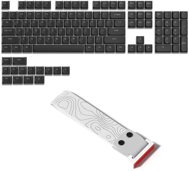 Main image of Womier Low Profile Shine Through Keycaps, Custom Keyboard Keycaps 75 Percent Custom Keyboard Straps with Adhesive