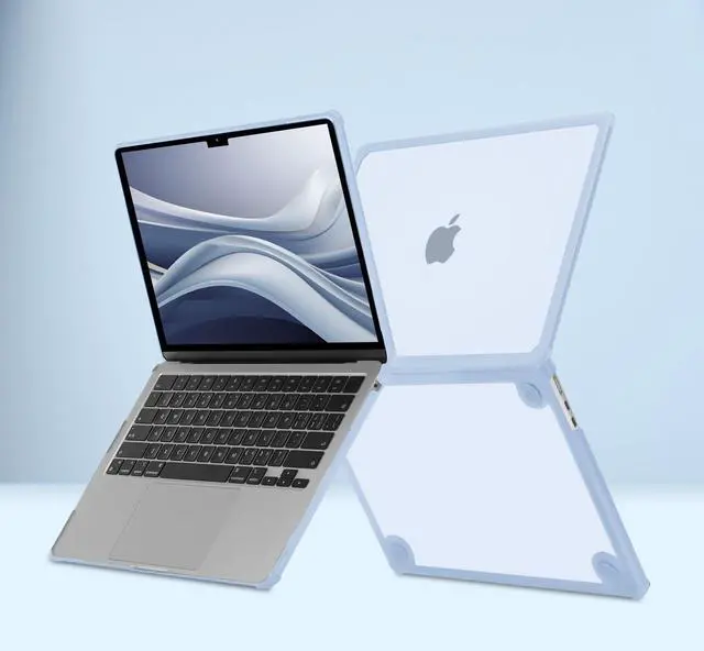 Alt view image 5 of 5 - MOSISO Compatible with MacBook Air 13 inch Case 2025 2024 2023 2022 M4 A3240 M3 A3113 M2 A2681,Anti-Cracking Heavy Duty TPU Bumper Hard Case&Keyboard Skin&ScreenFilm for MacBook Air 13.6, Baby Blue