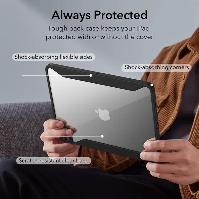 Alt view image 5 of 5 - ESR for iPad Pro 12.9 Case, iPad 12.9 Pro Folio Case (2022/2021, 6th/5th Generation) with Pencil + 2 Pack Removable Magnetic Privacy Screen Protector for iPad Pro 12.9 Inch (2022/2021/2020/2018)