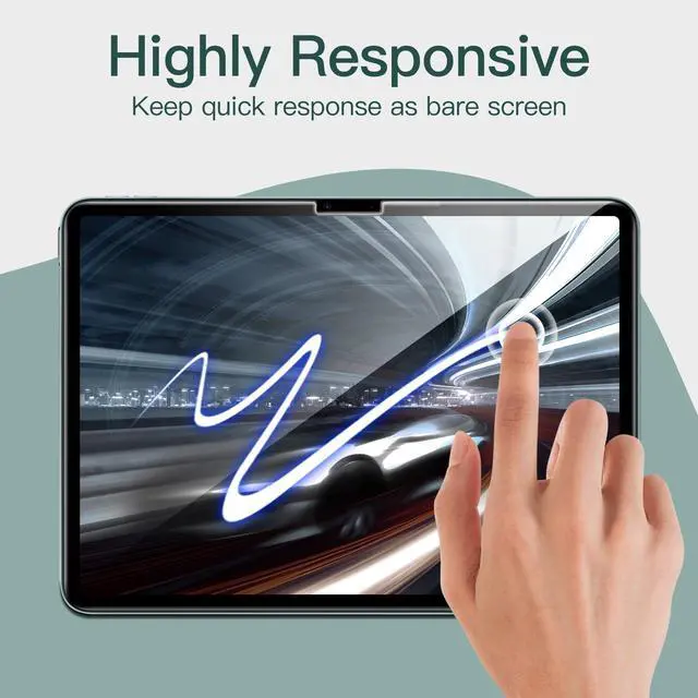 Alt view image 4 of 5 - JETech iPad Air 11-Inch M3/M2 (2025/2024) Rotating Case and Privacy Screen Protector Bundle