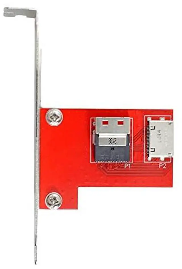 Main image of xiwai PCI-Express 4.0 Slimline SAS SFF-8654 to Oculink SFF-8611 SFF-8612 PCBA Female Adapter with Bracket