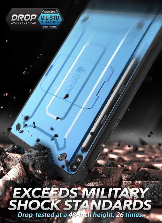 Alt view image 5 of 5 - SUPCASE UB Pro Series Case for Galaxy Tab S6, with Built-in Screen Protector Full-Body Rugged Kickstand Protective Case for Galaxy Tab S6 10.5 Inch Model SM-T860/T865/T867 2019 Release (Slate Blue)