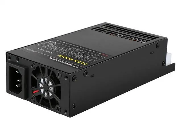 Alt view image 3 of 5 - T.F.SKYWINDINTL Flex Power Supply 600W Dual CPU Connector Ultra-Quiet Fully Modular PSU Full Voltage 110/220V for Desktop PC Server POS AIO System Black