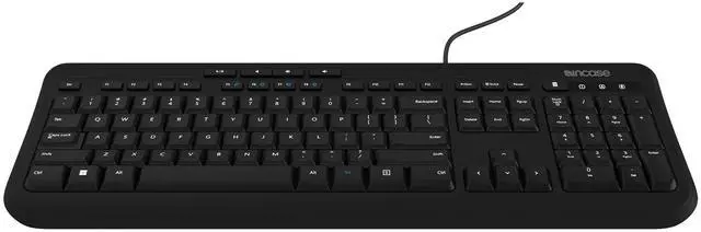Alt view image 5 of 5 - Incase Wired Keyboard 600 - Designed by Microsoft - Spill Resistant, Quiet Touch Keys, Plug and Play, 4 Hotkeys, Windows Start Key - Black