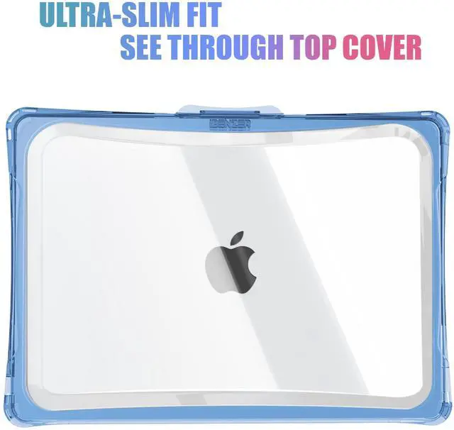 Alt view image 3 of 5 - IBENZER Hexpact Compatible with 2025 2024 2023 2022 MacBook Air 13 inch Case M4 A3240 M3 A3113 M2 A2681, Heavy Duty Case & KeyboardCover & ScreenFilm for Mac Air 13.6, Serenity Blue, HPE-KK-SRL+2