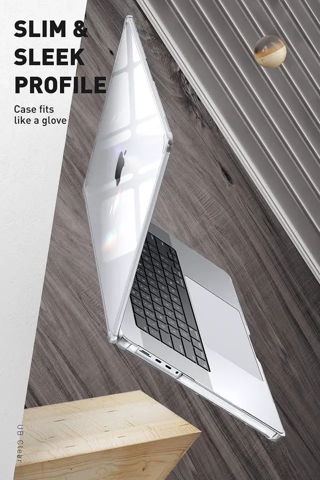 Alt view image 3 of 5 - SUPCASE for MacBook Pro 14 Inch Case 2021-2024 Release (Unicorn Beetle Clear), M4/M3/M2/M1 Pro/Max Chip [Anti-Scratch] Slim Cover Accessories for MacBook Pro 14'' with Touch ID, Clear