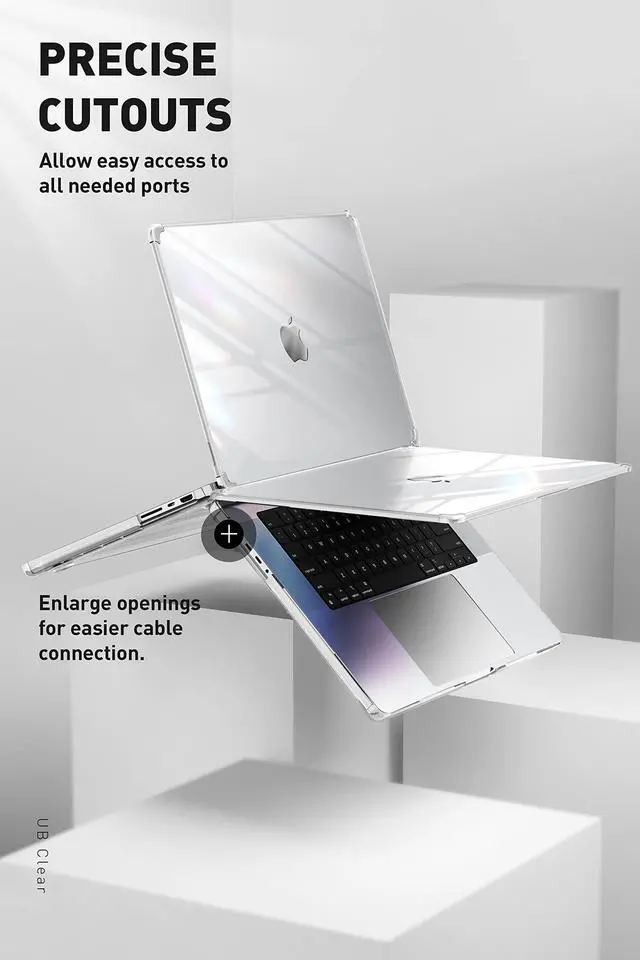 Alt view image 5 of 5 - SUPCASE for MacBook Pro 14 Inch Case 2021-2024 Release (Unicorn Beetle Clear), M4/M3/M2/M1 Pro/Max Chip [Anti-Scratch] Slim Cover Accessories for MacBook Pro 14'' with Touch ID, Clear