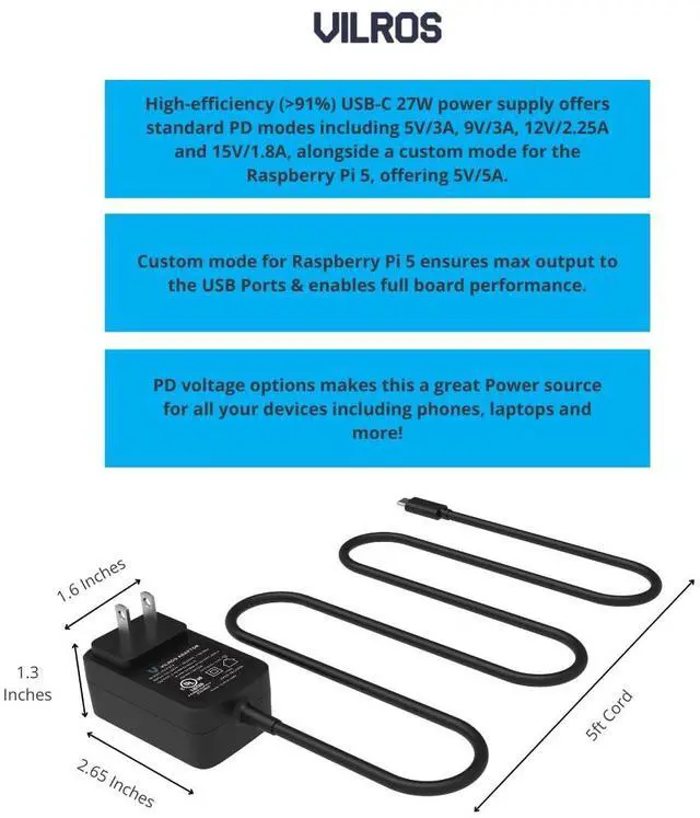 Alt view image 4 of 4 - Vilros Raspberry Pi 5 Retro Gaming Kit (4GB RAM, 128GB SD Card, 2x Gamepads, HDMI, USB)