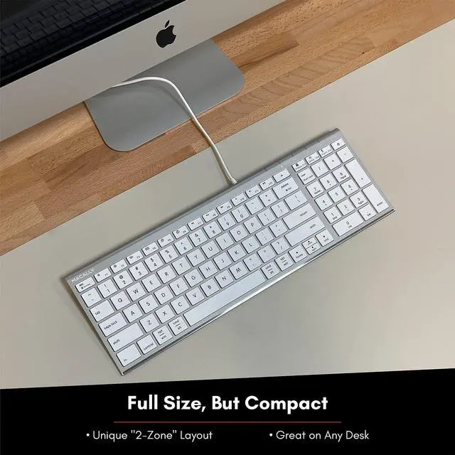 Alt view image 2 of 5 - Macally Compact USB Keyboard and Mouse Combo, Uniquely Designed to Save Space