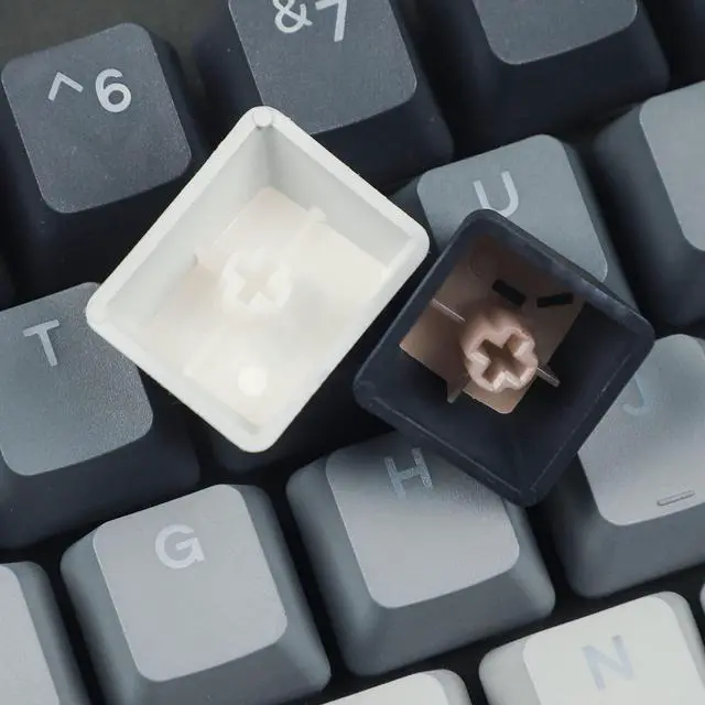 Alt view image 3 of 5 - YMDK Double Shot 108 Dyed PBT Shine Through OEM Profile Keycap Rainbow Carbon Sunset Backlit Keycaps for MX Switches Mechanical KeyboardOnly Keycap (Polar Day)