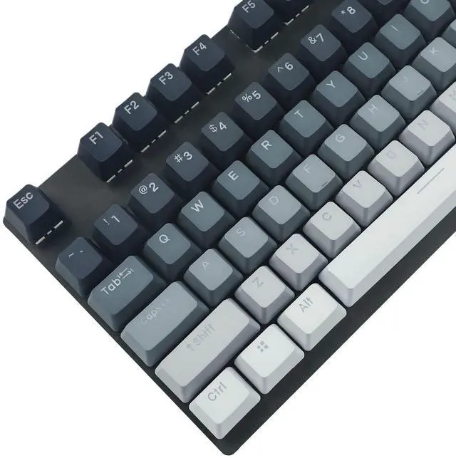 Alt view image 4 of 5 - YMDK Double Shot 108 Dyed PBT Shine Through OEM Profile Keycap Rainbow Carbon Sunset Backlit Keycaps for MX Switches Mechanical KeyboardOnly Keycap (Polar Day)