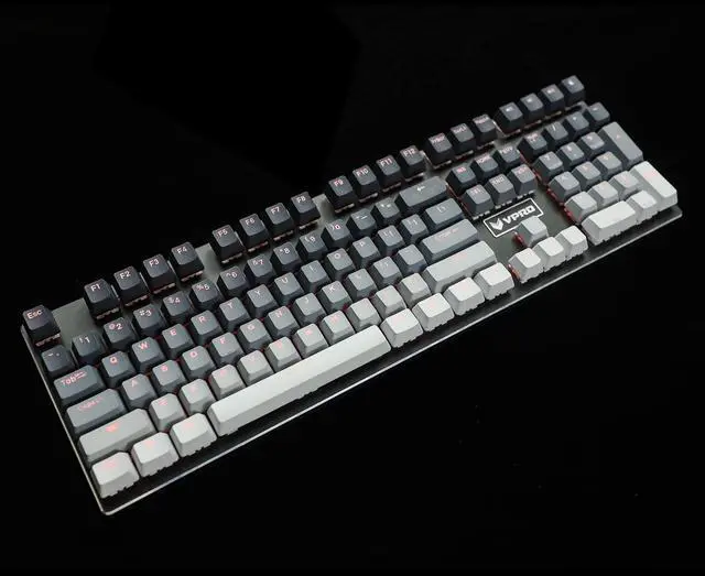 Alt view image 5 of 5 - YMDK Double Shot 108 Dyed PBT Shine Through OEM Profile Keycap Rainbow Carbon Sunset Backlit Keycaps for MX Switches Mechanical KeyboardOnly Keycap (Polar Day)