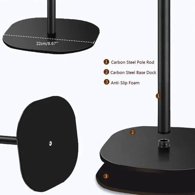 Alt view image 4 of 5 - Heavy-Duty Webcam Stand, 18-inch Tabletop Webcam Tripod Holder compatible with OBSBOT Tiny 2/ Tiny SE 1080P/Meet 2/Meet SE/Meet Webcams