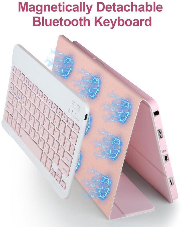 Alt view image 5 of 5 - Keyboard Case for Samsung Galaxy Tab A9+/Plus 11 2023(SM-X210/X216/X218),Case with Keyboard for Samsung Tab A9+ with S Pen Holder,Detachable Bluetooth Keyboard for Galaxy A11 Auto Wake/Sleep,Pink