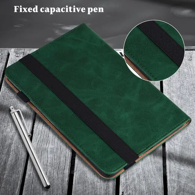 Alt view image 5 of 5 - ALILANG Case for  Kindle Fire Max 11 (13th Generation, 2023 Release) with Pen Holder & Multiple Viewing Angles, Smart PU Leather Cover for Fire Max 11 Case-Green