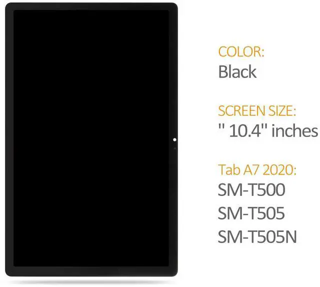 Alt view image 2 of 5 - A-MIND for Samsung Galaxy Tab A7 10.4 Screen Replacement Touch Screen Digitizer SM-T500 SM-T505 LCD Display Full Assembly Repair Kits,with Screen Protector+Tools (Black)