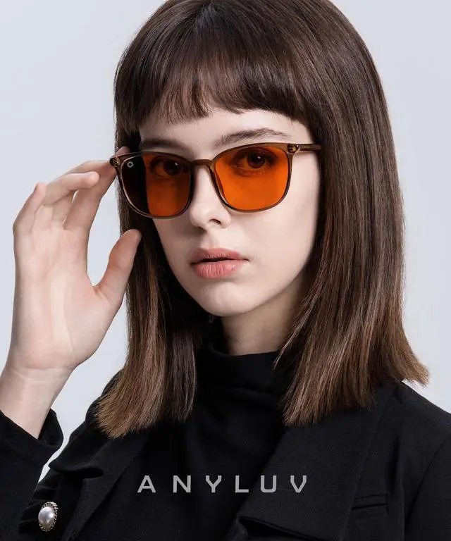 Alt view image 2 of 5 - ANYLUV Blue Light Glasses for Woman Men, Womens Blue Light Blocking Glasses Computer Glasses Anti Eyestrain & UV400