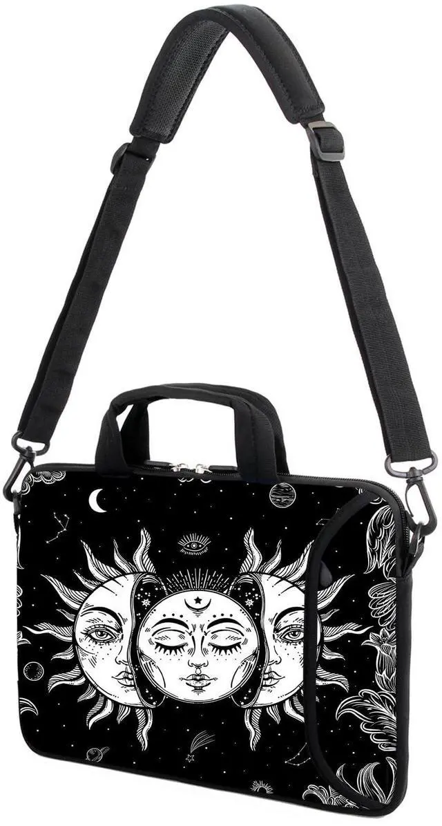 Alt view image 4 of 5 - ARIYIDA 13" laptop bag laptop sleeve chromebook case adjustable shoulder strap with handle accessory pocket for men women (RYD-13-5)