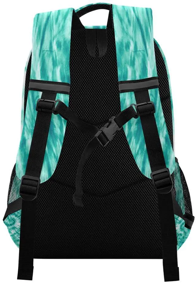 Alt view image 2 of 5 - ALAZA Teal Turquoise Tie Dye Backpacks Travel Laptop Daypack School Book Bag for Men Women Teens Kids one-size