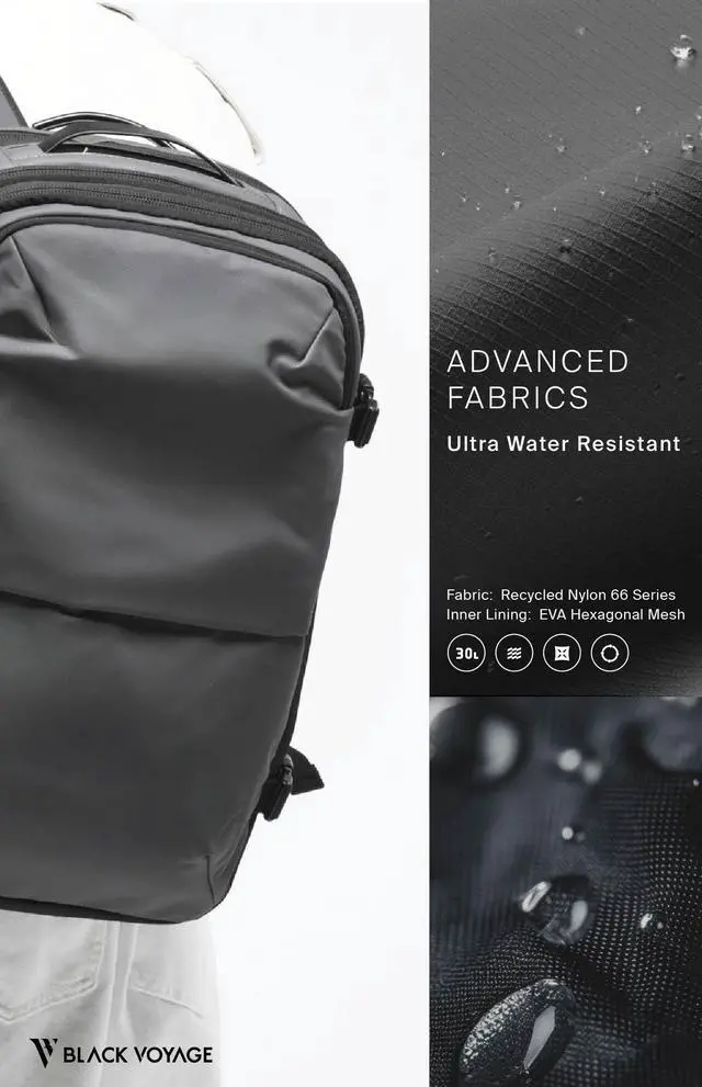 Alt view image 5 of 5 - BlackVoyage Vortex Vacuum Seal Travel Backpack 60L Exapandable Air Compression System Water Resistant TSA Lock Carry-On Suitcase Luggage Black AERO - Vacuum Pump Included