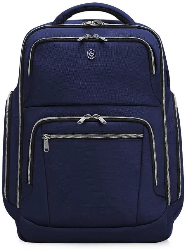 Main image of Blue Quartz Laptop Backpack for Men Women, Business Travel Anti Theft Backpack Airline Approved, Water Resistant College Daypack Work Computer Bag with USB Charging Port, Fits 15.6 Inch Laptop