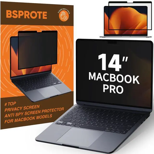 Main image of BSPROTE Privacy Screen for MacBook Pro 14 Inch (2021-2024, M1, M2, M3, M4), Removable Anti-Spy Filter for Mac Pro 14.2", Eye Protection HD Anti-Scratch