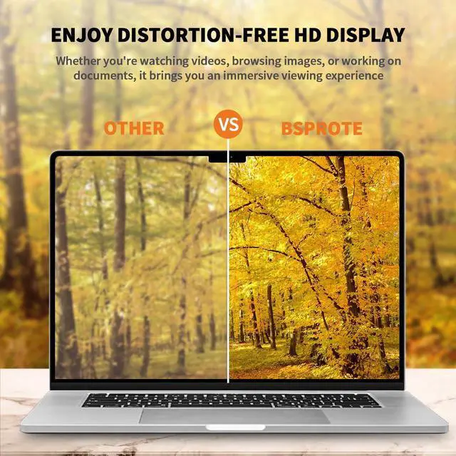 Alt view image 3 of 5 - BSPROTE Privacy Screen for MacBook Pro 14 Inch (2021-2024, M1, M2, M3, M4), Removable Anti-Spy Filter for Mac Pro 14.2", Eye Protection HD Anti-Scratch