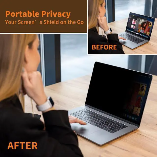 Alt view image 5 of 5 - BSPROTE Privacy Screen for MacBook Pro 14 Inch (2021-2024, M1, M2, M3, M4), Removable Anti-Spy Filter for Mac Pro 14.2", Eye Protection HD Anti-Scratch