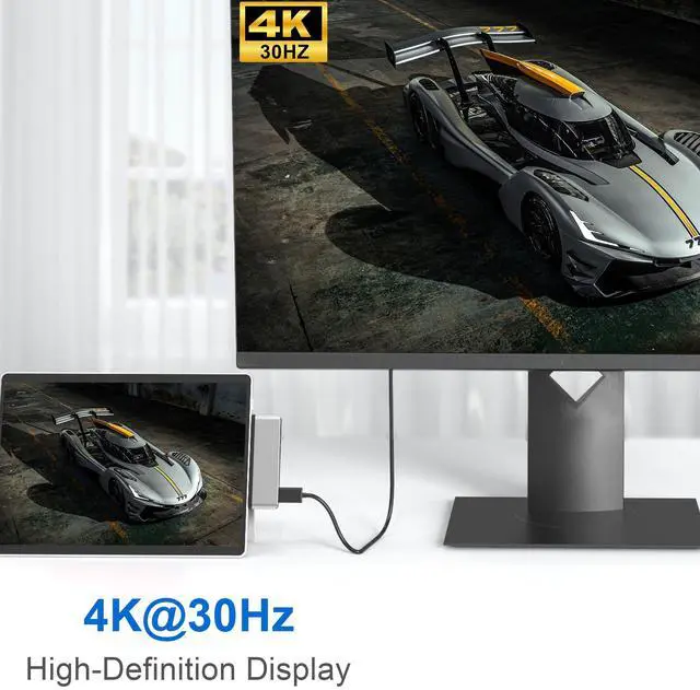 Alt view image 4 of 5 - Surface Pro 9/10/11/X USB Hub Docking Station, Surface pro 9 Accessories with 4K HDMI, USB-C Thunerbolt 4 (Display+Data+100W Charging), 2 USB 3.0, SD/TF, USB C Hub for Surface Pro 9/Pro10/Pro11/ProX