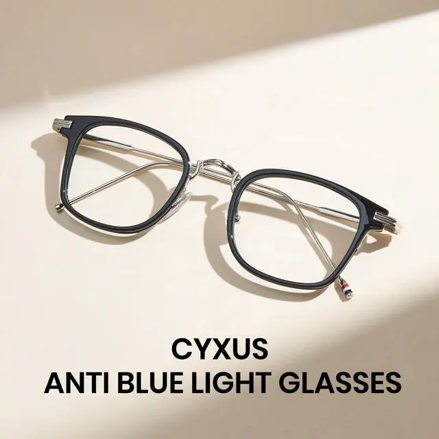 Alt view image 4 of 5 - Cyxus Blue Light Bloking Glasses for Women Men TR90 Square Fashion Frame Computer UV400 Protection Work Anti Glare 8235T64