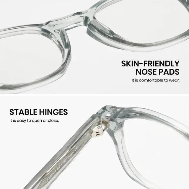 Alt view image 5 of 5 - Cyxus Photochromic Glasses Both Frames and Lenses Color Changing with Blue Light Blocking UV Protection(8230i75 Light Color to Blue)