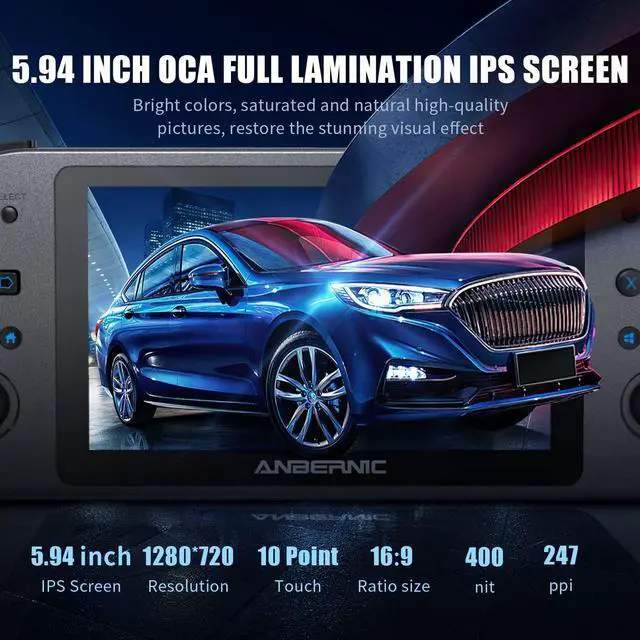 Alt view image 3 of 5 - Daxceirry WIN600 Video Handheld PC Game Console Win 11 Edition 8G DDR4 with 256G M.2 SSD, Support Steam OS with AMD Athlon Silver 3050e 5.94in OCA Full Lamination IPS Screen