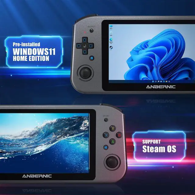 Alt view image 4 of 5 - Daxceirry WIN600 Video Handheld PC Game Console Win 11 Edition 8G DDR4 with 256G M.2 SSD, Support Steam OS with AMD Athlon Silver 3050e 5.94in OCA Full Lamination IPS Screen