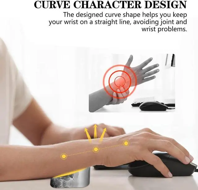 Alt view image 5 of 5 - Gaming Mouse Pad Desk Mat,Small Mouse Pad & Wrist Rest Support Set, Ergonomic Memory Foam Wrist Rest Support & for Laptop Non-Slip Desk Mat (23.6x11.8in)-Highlands Cattle Cow