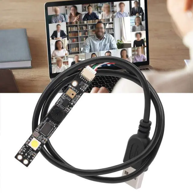 Alt view image 3 of 5 - 5MP USB HD Camera Module, OV5640 Camera with 60° Wide Angle, Flash, USB Drive, Built-in Microphone for WinXP/Win7/Win8/Win10/OS X, for Android