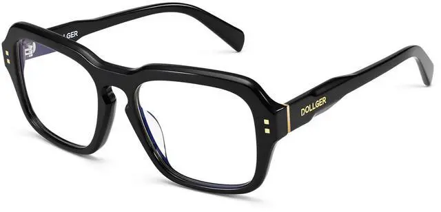 Main image of Dollger Blue Light Blocking glasses women fashion Men Square frame blue light glasses Black D1E240402