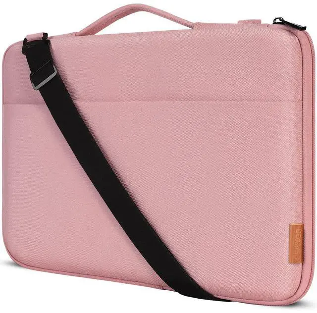 Main image of DOMISO 14 Inch Laptop Bag Cover Waterproof Shockproof Notebook Sleeve Case Shoulder Bag Protective Cover for 14" HP Stream 14 Pavilion 14/2017 ThinkPad X1 Yoga 710/14" ThinkPad A475,Pink