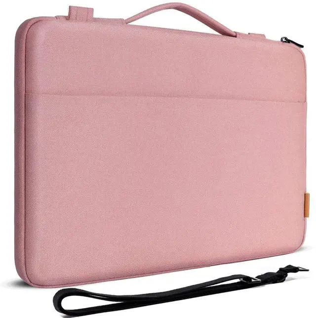 Alt view image 2 of 5 - DOMISO 14 Inch Laptop Bag Cover Waterproof Shockproof Notebook Sleeve Case Shoulder Bag Protective Cover for 14" HP Stream 14 Pavilion 14/2017 ThinkPad X1 Yoga 710/14" ThinkPad A475,Pink