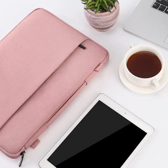 Alt view image 5 of 5 - DOMISO 14 Inch Laptop Bag Cover Waterproof Shockproof Notebook Sleeve Case Shoulder Bag Protective Cover for 14" HP Stream 14 Pavilion 14/2017 ThinkPad X1 Yoga 710/14" ThinkPad A475,Pink