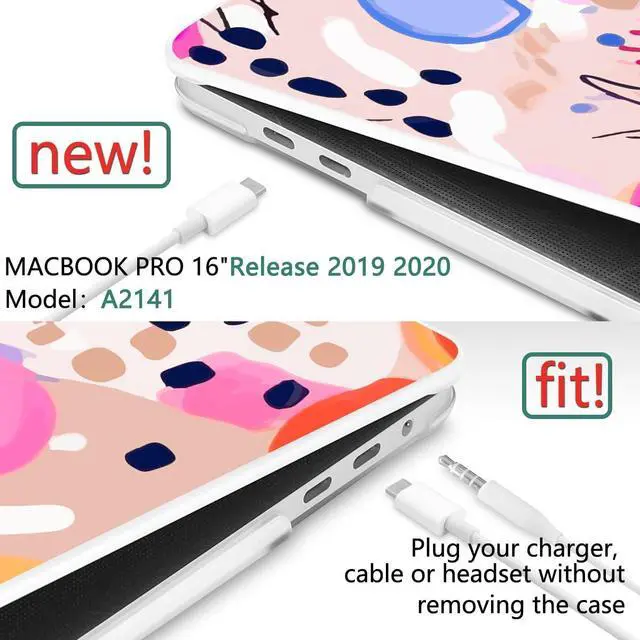 Alt view image 2 of 5 - DONGKE Compatible with Older MacBook Pro 16 inch Case 2020 2019 Release A2141 with Touch Bar Fits Touch ID, Plastic Hard Shell & Keyboard Cover & Screen Film - Floral Artistic