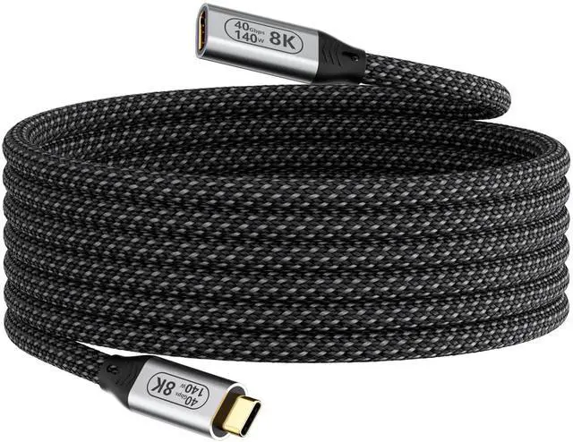 Main image of KMMXXCPM USB-C Male to Female Extra Long 10ft/3M USB4 Data Cable, Compatible Thunderbolt 4, 8K Video Transmission, 40Gbps Data Transfer, 140W PD Fast Charging