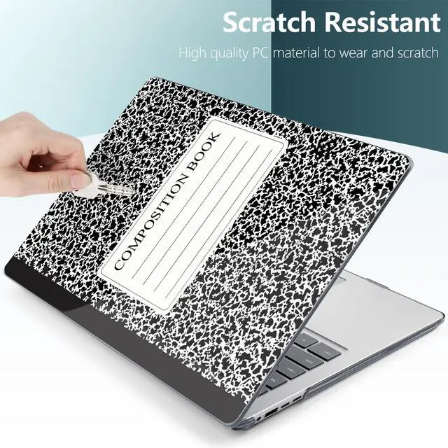 Alt view image 4 of 5 - DONGKE Case for Microsoft Surface Laptop (2024), Windows 11 Copilot+ PC, 13.8 Inch Touchscreen Display, Protective Plastic Hard Shell Case with Keyboard Cover & Screen Protector - Composition Book