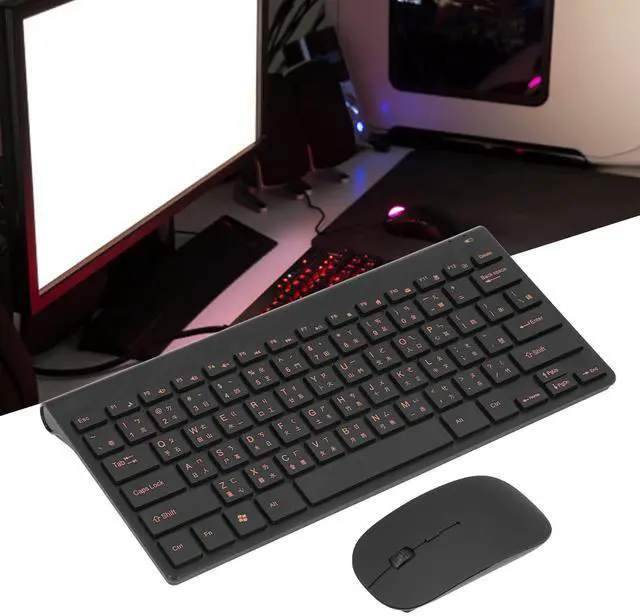 Alt view image 2 of 5 - Bilingual Chinese English 2.4G Computer Keyboard, 78 Keys Keyboard Mouse Combo, Mute Traditional Chinese Keyboard