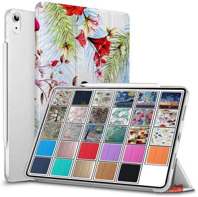 Main image of DuraSafe Cases for iPad PRO 11 Inch 1 Gen 2018 [ PRO 11 1st ] A1980 A1934 MU0T2LL/A MU0Y2LL/A MTXN2LL/A MTXP2LL/A Printed Slim Lightweight PC Dual Angle Stand Clear Flip Back Cover - Birds & Flowers