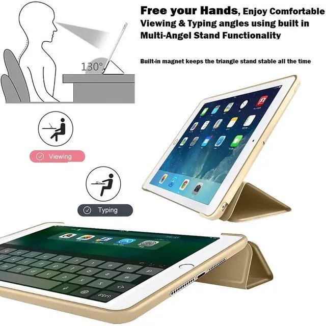 Alt view image 4 of 5 - DuraSafe Cases for iPad 6th Gen 9.7" 2018 Silicone Cover A1893 A1954 MRJN2LL/A MR7G2LL/A MR7F2LL/A MRJP2LL/A MR7K2LL/A MR7J2LL/A MRM52LL/A MR702LL/A MR6Y2LL/A MRM82LL/A MR7D2LL/A MR7C2LL/A Gold