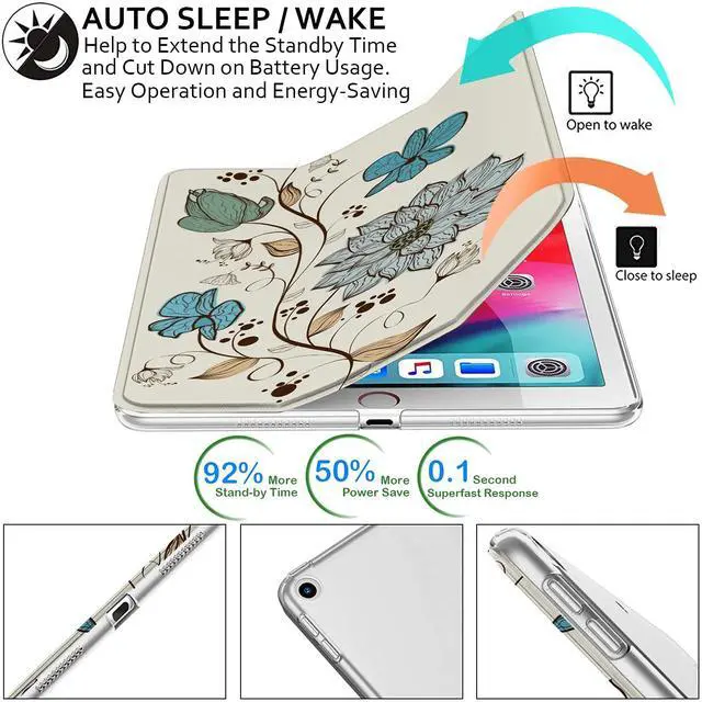 Alt view image 3 of 5 - DuraSafe Cases for iPad PRO 12.9 Inch 2nd [ Pro 12.9 2 Generation 2017 ] A1670 A1671 MQEF2LL/A MQED2LL/A MQDC2LL/A MQDD2LL/A MQDA2LL/A Printed PC Lightweight Clear Back Cover - Watercolor Flowers