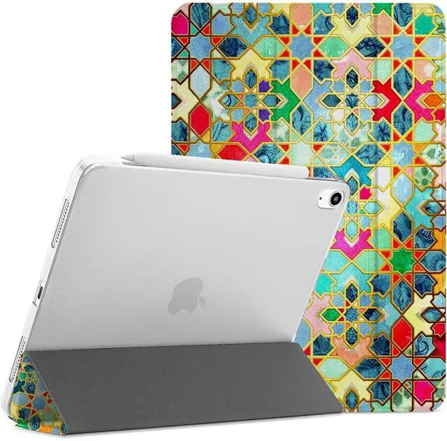 Main image of DuraSafe Cases for iPad PRO 11 Inch 1st [ PRO 11 2018 1 Gen ] A1980 A1934 A2013 A1979 Trifold Printed Hard Smart PC Transparent Back Cover - Mozaic