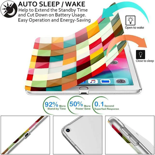 Alt view image 3 of 5 - DuraSafe Cases for iPad 2016 Pro 9.7 inch Case A1673 MLMP2LL/A MM172LL/A MLMN2LL/A MLMQ2LL/A A1674 A1675 MLMW2LL/A MLMX2LL/A MM192LL/A MLMV2LL/A MLN02LL/A MLMY2LL/A MLN12LL/A MLPX2LL/A - Color Grid