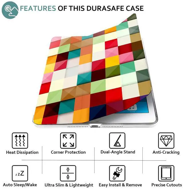 Alt view image 5 of 5 - DuraSafe Cases for iPad 2016 Pro 9.7 inch Case A1673 MLMP2LL/A MM172LL/A MLMN2LL/A MLMQ2LL/A A1674 A1675 MLMW2LL/A MLMX2LL/A MM192LL/A MLMV2LL/A MLN02LL/A MLMY2LL/A MLN12LL/A MLPX2LL/A - Color Grid