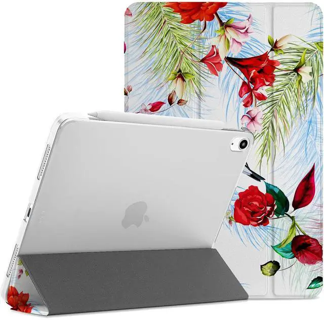 Main image of DuraSafe Cases for iPad PRO 11 Inch 1st [ PRO 11 2018 1 Gen ] A1980 A1934 A2013 A1979 Trifold Printed Hard Smart PC Transparent Back Cover - Sparrow Bloom